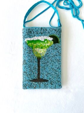 Margarita Club Beaded Bag Purse Bamboo Trading Co. Crossbody / Wristlet